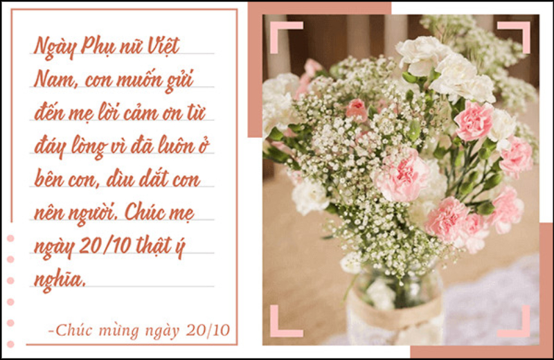 Gửi lời chúc và quà tặng đến người phụ nữ thân yêu